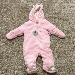 Small Wonders Pink Bear Footed One Piece